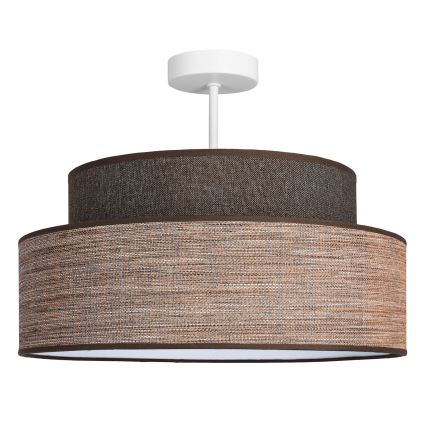 Żyrandol natynkowy GRACE 1xE27/60W/230V śr. 40 cm brązowy/beżowy