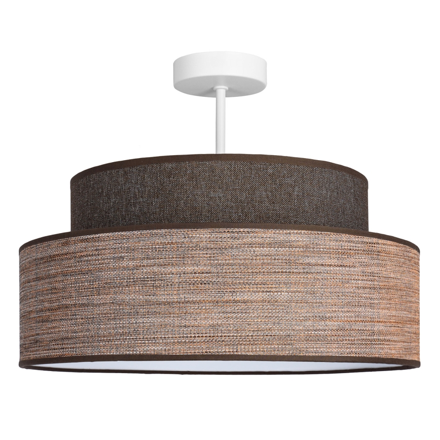Żyrandol natynkowy GRACE 1xE27/60W/230V śr. 40 cm brązowy/beżowy