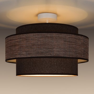 Żyrandol natynkowy GRACE 1xE27/60W/230V śr. 40 cm brązowy/beżowy