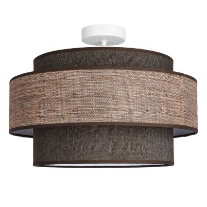 Żyrandol natynkowy GRACE 1xE27/60W/230V śr. 40 cm brązowy/beżowy