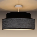 Żyrandol natynkowy GRACE 1xE27/60W/230V śr. 40 cm czarny/szary