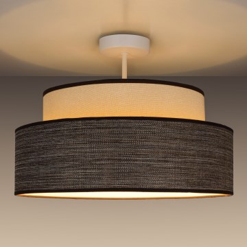 Żyrandol natynkowy GRACE 1xE27/60W/230V śr. 40 cm kremowy/brązowy
