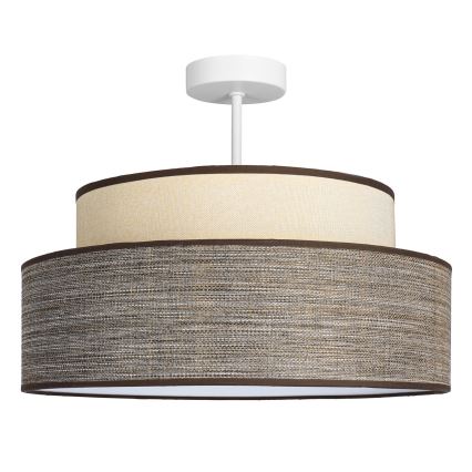 Żyrandol natynkowy GRACE 1xE27/60W/230V śr. 40 cm kremowy/brązowy