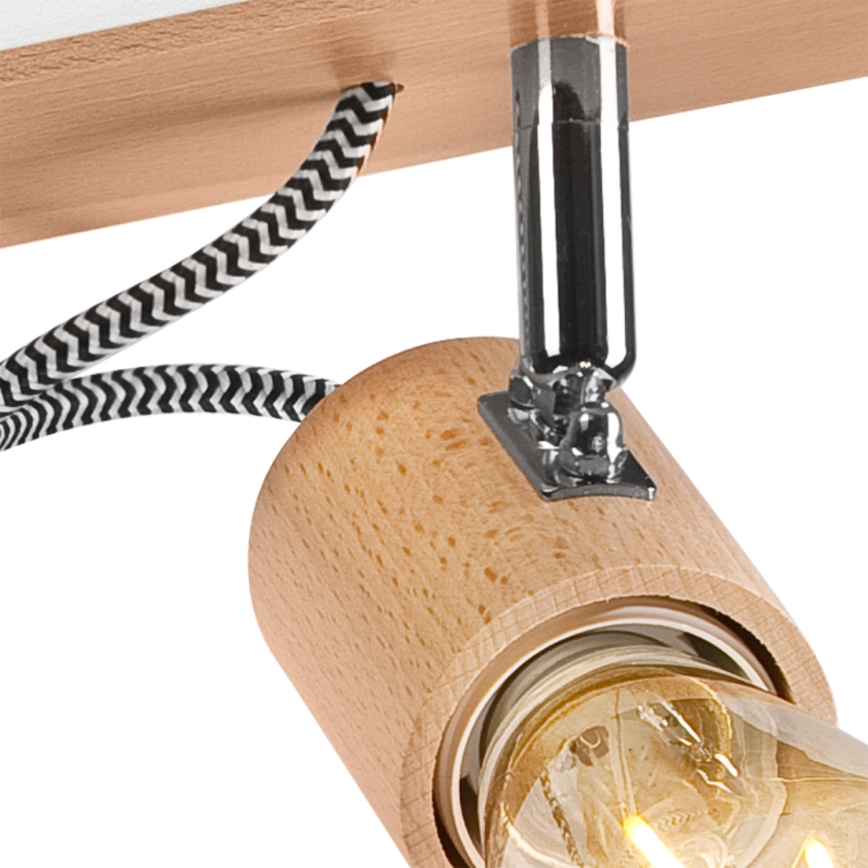 Żyrandol natynkowy GUSTAVO 3xE27/60W/230V buk