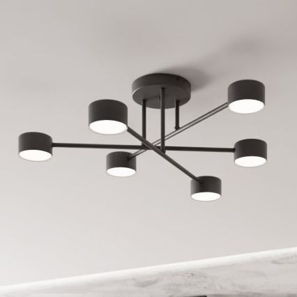 Żyrandol natynkowy HALO 6xGX53/8W/230V czarny