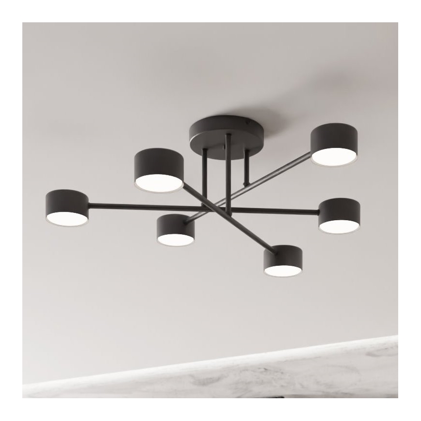 Żyrandol natynkowy HALO 6xGX53/8W/230V czarny