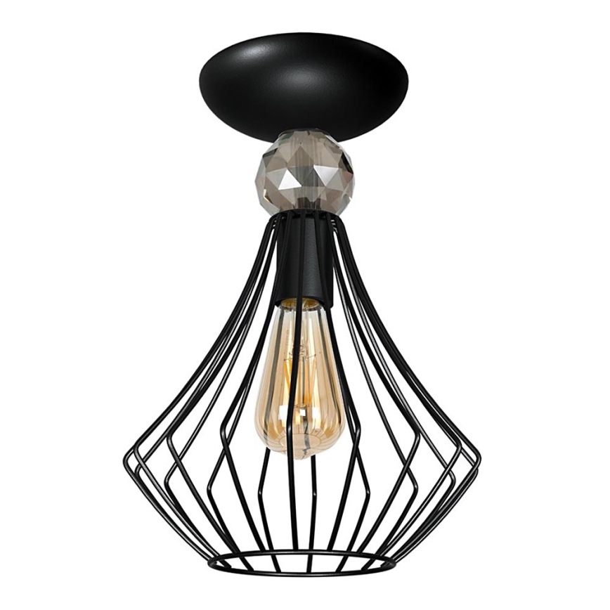 Żyrandol natynkowy JEWEL 1xE27/60W/230V czarny