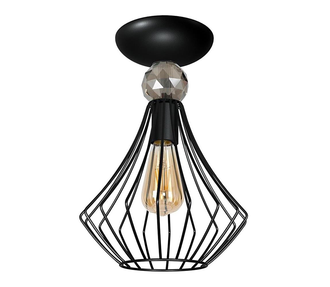 Żyrandol natynkowy JEWEL 1xE27/60W/230V czarny