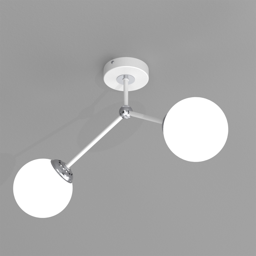 Żyrandol natynkowy JOY 2xE14/40W/230V biały/błyszczący chrom