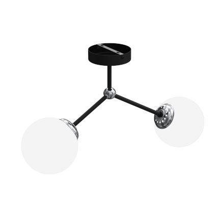 Żyrandol natynkowy JOY 2xE14/40W/230V czarny/błyszczący chrom