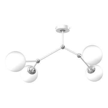 Żyrandol natynkowy JOY 4xE14/40W/230V biały/błyszczący chrom