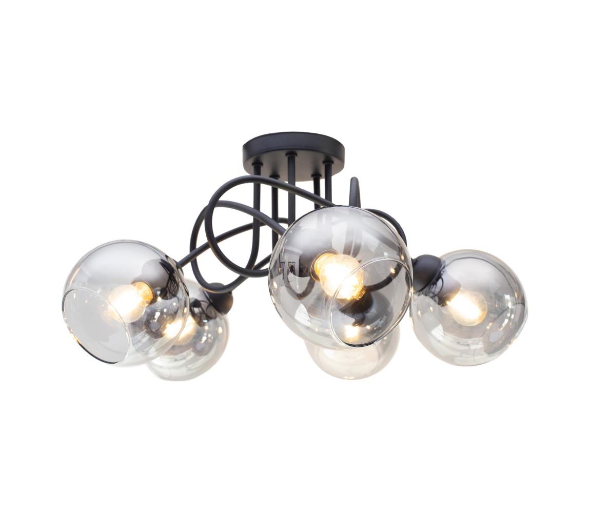 Żyrandol natynkowy LATIL 5xE27/60W/230V czarny