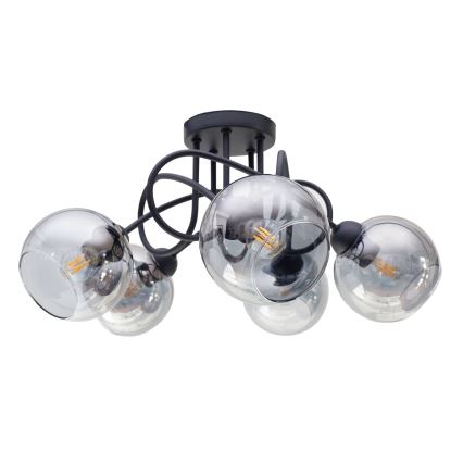 Żyrandol natynkowy LATIL 5xE27/60W/230V czarny