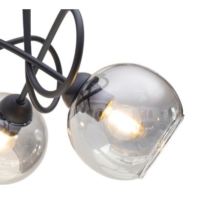 Żyrandol natynkowy LATIL 5xE27/60W/230V czarny