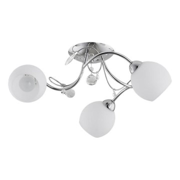 Żyrandol natynkowy LIVIA 3xE14/10W/230V chrom błyszczący