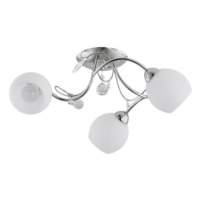 Żyrandol natynkowy LIVIA 3xE14/10W/230V chrom błyszczący