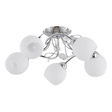 Żyrandol natynkowy LIVIA 5xE14/10W/230V chrom błyszczący