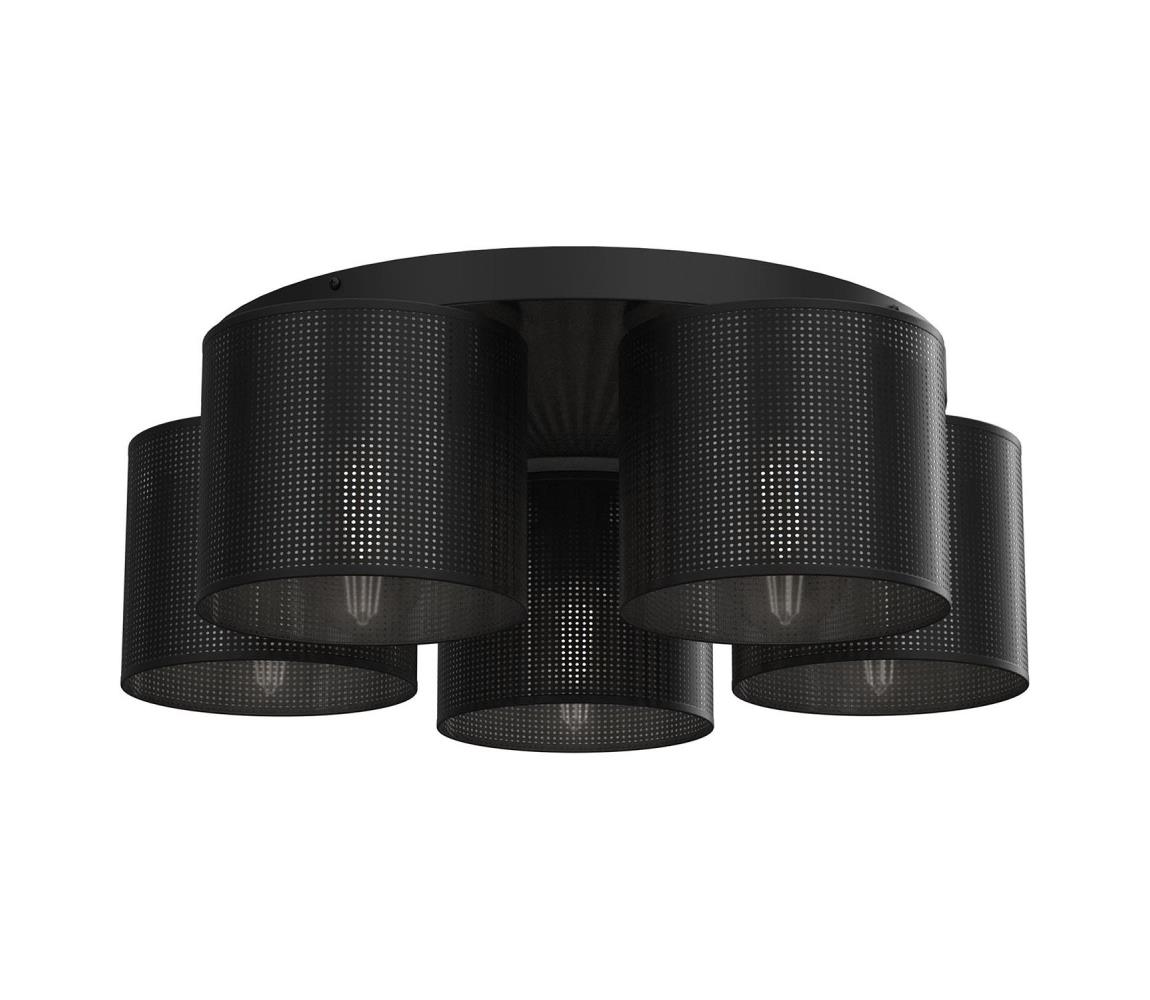 Żyrandol natynkowy LOFT SHADE 5xE27/60W/230V czarny