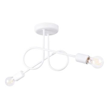 Żyrandol natynkowy LOOP 2xE27/15W/230V biały