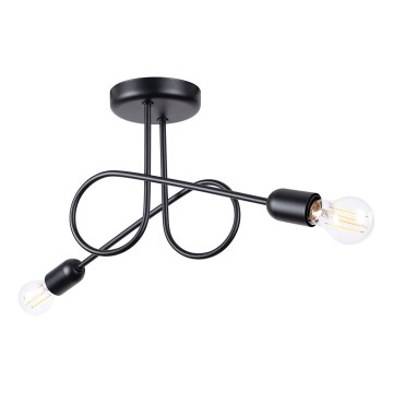 Żyrandol natynkowy LOOP 2xE27/15W/230V czarny