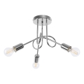 Żyrandol natynkowy LOOP 3xE27/15W/230V chrom błyszczący