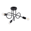 Żyrandol natynkowy LOOP 3xE27/15W/230V czarny