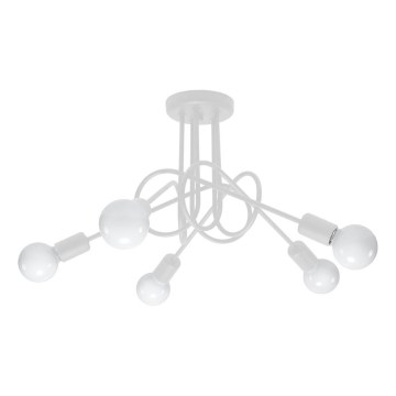 Żyrandol natynkowy LOOP 5xE27/15W/230V biały