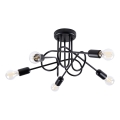 Żyrandol natynkowy LOOP 5xE27/15W/230V czarny