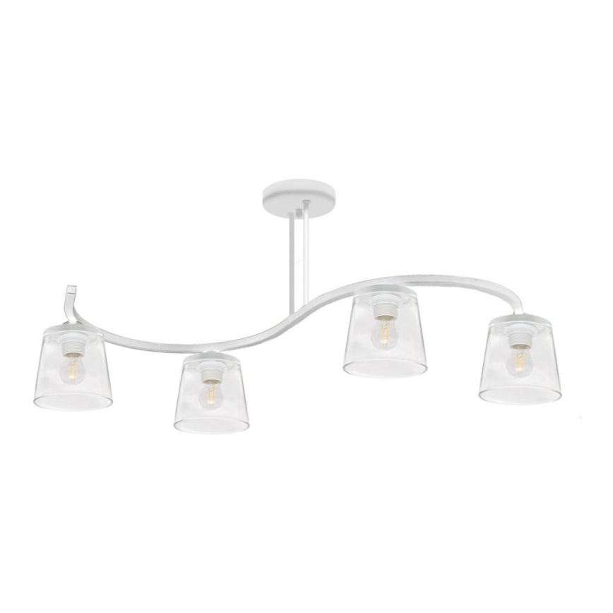Żyrandol natynkowy LUCEA 4xE27/15W/230V biały