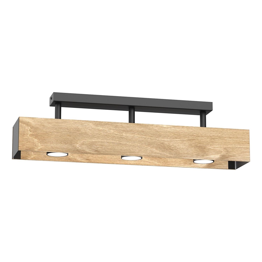 Żyrandol natynkowy MAISON 3xGU10/8W/230V brązowy/dąb