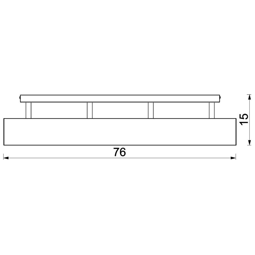 Żyrandol natynkowy MAISON 4xGU10/8W/230V brązowy/dąb
