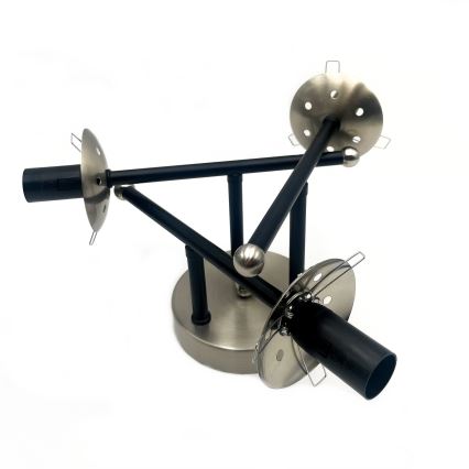 Żyrandol natynkowy MALENA 3xE14/5W/230V czarny/dymny