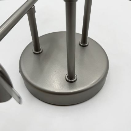 Żyrandol natynkowy MALENA 3xE14/5W/230V matowy chrom/biały