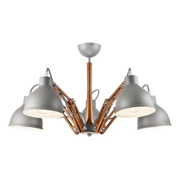 Żyrandol natynkowy MARCELLO 5xE27/60W/230V buk