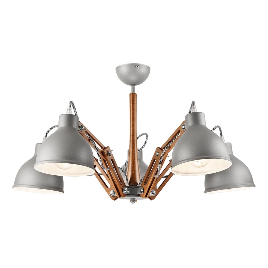 Żyrandol natynkowy MARCELLO 5xE27/60W/230V buk