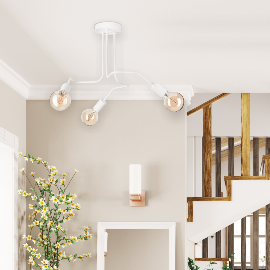 Żyrandol natynkowy MATYLDA 3xE27/60W/230V biały