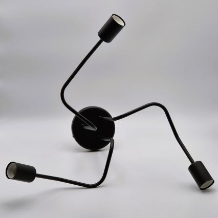 Żyrandol natynkowy MATYLDA 3xE27/60W/230V czarny