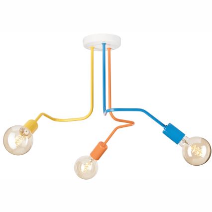 Żyrandol natynkowy MATYLDA 3xE27/60W/230V kolorowa