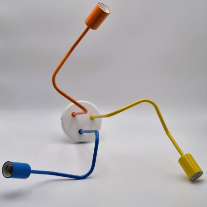 Żyrandol natynkowy MATYLDA 3xE27/60W/230V kolorowa