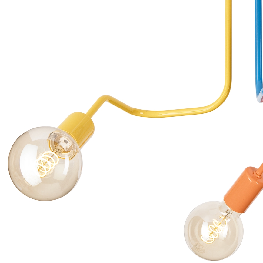 Żyrandol natynkowy MATYLDA 3xE27/60W/230V kolorowa
