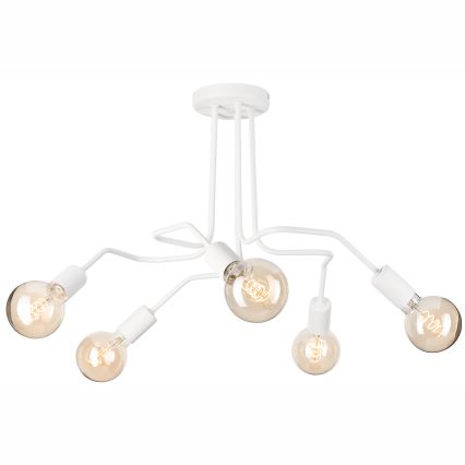Żyrandol natynkowy MATYLDA 5xE27/60W/230V biały