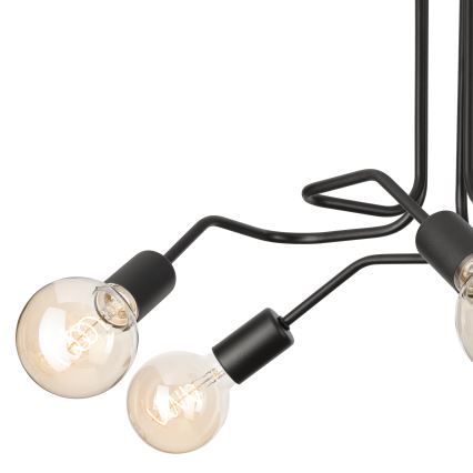 Żyrandol natynkowy MATYLDA 5xE27/60W/230V czarny