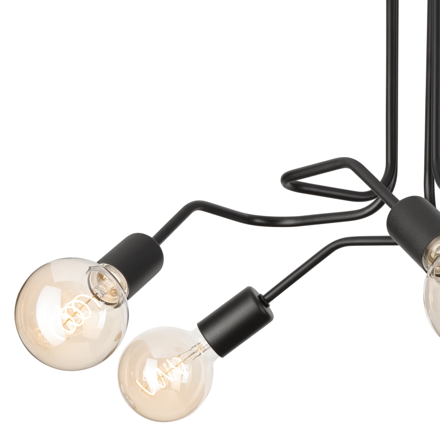 Żyrandol natynkowy MATYLDA 5xE27/60W/230V czarny