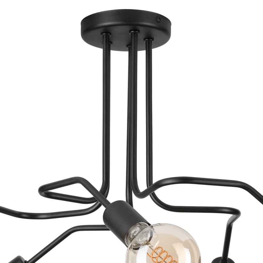 Żyrandol natynkowy MATYLDA 5xE27/60W/230V czarny