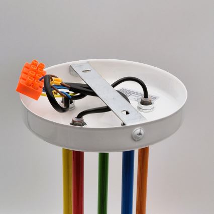 Żyrandol natynkowy MATYLDA 5xE27/60W/230V kolorowa