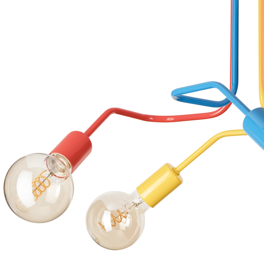 Żyrandol natynkowy MATYLDA 5xE27/60W/230V kolorowa