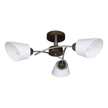 Żyrandol natynkowy METTE 3xE27/40W/230V buk