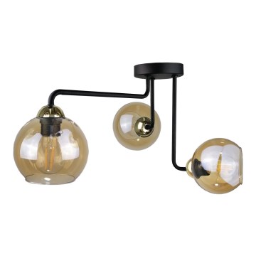 Żyrandol natynkowy MONDE GOLD 3xE27/60W/230V