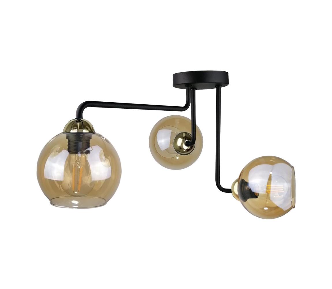 Żyrandol natynkowy MONDE GOLD 3xE27/60W/230V
