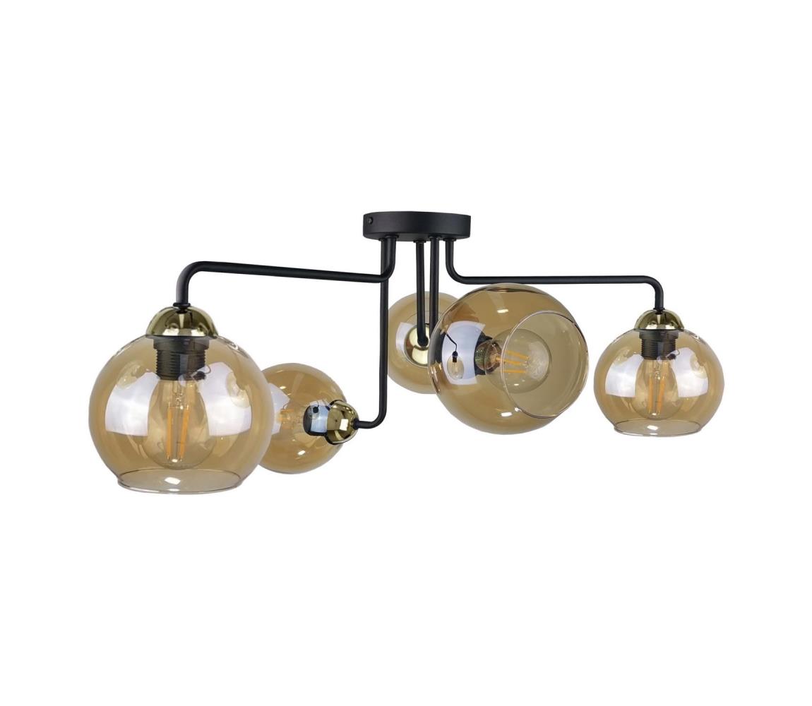 Żyrandol natynkowy MONDE GOLD 5xE27/60W/230V